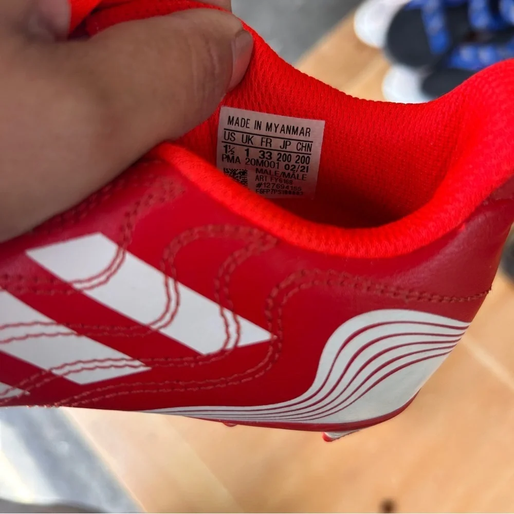 Kids Red Soccer Sneakers